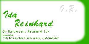 ida reinhard business card
